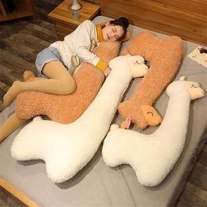 사랑스러운 알파카 플러시 장난감 일본 부드러운 인형 귀여운 양 라마 임신 수면 베개 임신 카와이 룸 침대 장식 어린이 선물
