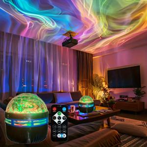 LED 야간 조명 원격 별이 빛나는 하늘 빛 RGB 갤럭시 별이 빛나는 하늘 빛 RGB 7 모드 USB 플러그인 어린이 방 파티 장식 자동 회전