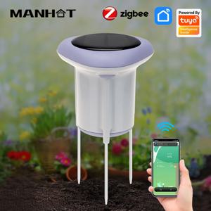 Tuya Zigbee 스마트 태양 토양 센서 테스터 심기 수분 온도 및 습도 측정기 IP66 등급 APP 실제 모니터 감지기