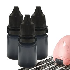 3 병 10ml 검정 잉크 리필 소포 개인 정보 제거기 도난 방지 ID 보안 스탬프 지저분한 코드 인감 용품