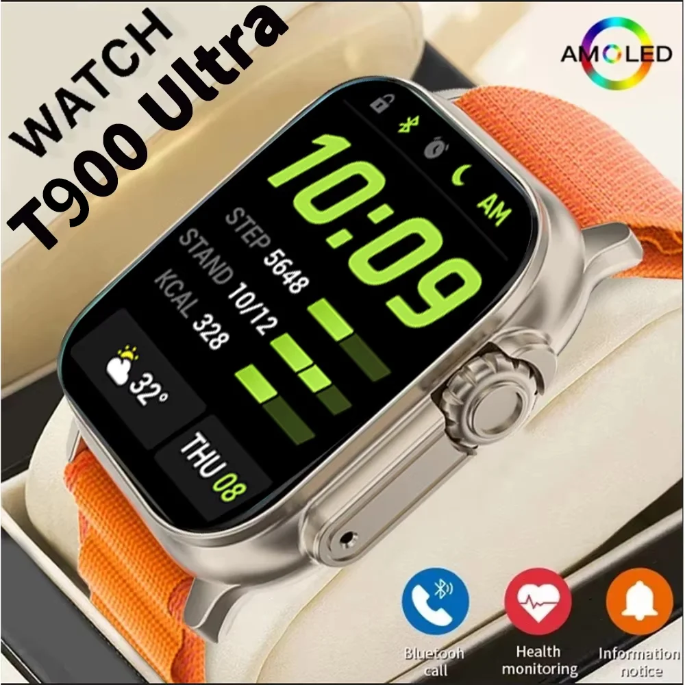 LAXASFIT 2025 최신 Smartwatch 블루투스 음성 통화 심박수 모니터 스포츠 팔찌 안드로이드 IOS Smartwatch 선물