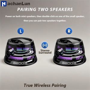 블루투스 5.3 휴대용 스피커 G200 RGB 조명 마그네틱 스피커 BT5.3 미니 사운드 박스 7 시간 재생 전화 홀더 스피커