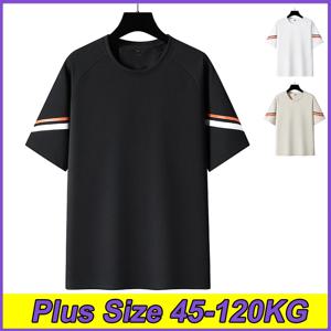 여성용 플러스 사이즈 티셔츠 야외 스포츠 아이스 실크 퀵 드라이 티셔츠 M-7XL 여름 통기성 및 땀 흡수 라운드 넥 탑