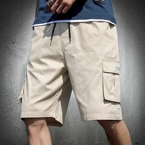 남성 반바지 여름 카고 반바지 패션 무릎 길이 Drawstring 남성 반바지 코튼 카키 작업 버뮤다 Masculina 플러스 사이즈 7XL
