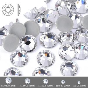 핫픽스 라인 석 크리스탈 클리어 AB 플랫 백 아이언 Strass Stones 핫 픽스 라인 석 바느질 장식 의류 비즈