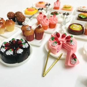 1/6 스케일 미니 척 음식 장난감 소형 인형 집 빵 컵케익 토스트 빵집 Blyth Barbies BJD 인형 집 주방