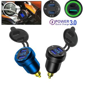 R1250GS HP 듀얼 USB 충전기 12V 빠른 3.0 DIN Hella LED 디스플레이 어댑터 BMW F800GS ADV F850GS S1000XR G650GS R1200GS K1200R