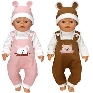 다시 태어난 아기 인형 옷 40 cm 모자 세트 아기 인형 Rompers 장난감 Outwear 어린이 소녀 선물