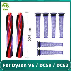 다이슨 V6 동물 보풀/DC59/DC62/SV03/SV073 롤러 185mm 225mm 메인 브러시 바 프리 필터 교체 예비 부품에 적합