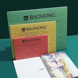 Baohong 100% 코튼 아티스트 수채화 용지 300g 20 장 전문 수채화 스케치북 패드 그림 미술 용품