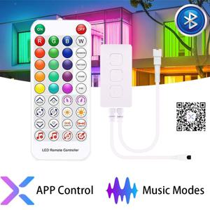 USB/DC WS2812B WS2811 블루투스 음악 LED 스트립 컨트롤러 SP611E IR38 키 주소 지정이 가능한 LED 조명용 원격 APP DC5V-24V