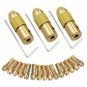 7 개/대 2.35/3.17/4.05/5.05mm 황동 Dremel 콜레트 전기 모터 샤프트 드릴 비트 도구 드릴 척 어댑터 용 미니 드릴 척