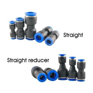 공압 피팅 공기 커넥터 튜브 퀵 피팅 파이프 워터 푸시 인 호스 4mm 6mm 8mm 10mm 12mm 14mm PU PG 플라스틱 커넥터