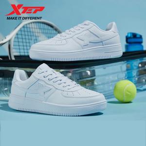 Xtep 남성 스케이트 보드 신발 미끄럼 방지 캐주얼 화이트 커플 스케이트 스니커즈 남성 여성 럭셔리 브랜드 신발 881219319851
