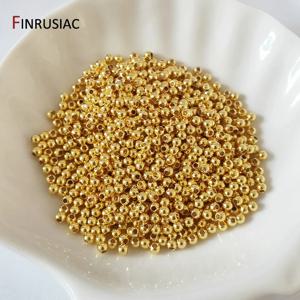 14k/18k 리얼 골드 도금 2-6mm 라운드 스페이서 비즈 쥬얼리 만들기, 팔찌 용 비즈, 구분 기호 비즈 DIY 쥬얼리 결과