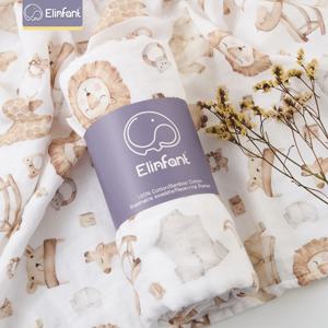 Elinfant 인기있는 디지털 인쇄 대나무 면화 모슬린 Swaddle 담요 고품질 120*110cm 신생아 아기 목욕 타올 랩
