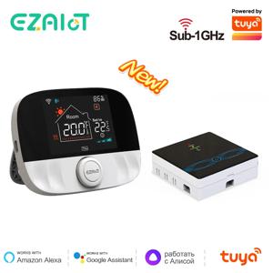 바닥 난방용 RF433 무선 온도 조절기 WiFi 물 가스 보일러 홈 룸 Tuya 스마트 프로그래밍 가능한 온도 컨트롤러