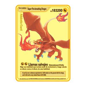 2022스페인어 포켓몬 카드 금속 포켓몬 편지 스페인어 포켓몬 철 카드 Mewtwo Pikachu Gx Charizard Vmax Cartas Pokémon Vmax