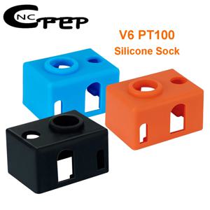 3pcs E3D V6 PT100 가열 블록 실리콘 양말 커버 PT100 V6 열 블록 따뜻한 유지 커버 3D 프린터 부품 보호 양말