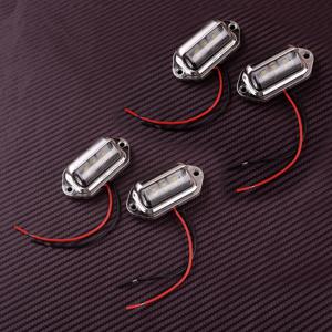4Pcs 방수 LED 데크 의례 스턴 Transom 라이센스 번호 플레이트 라이트 자동차 해양 보트 트레일러 오토바이 트럭 12V-24V