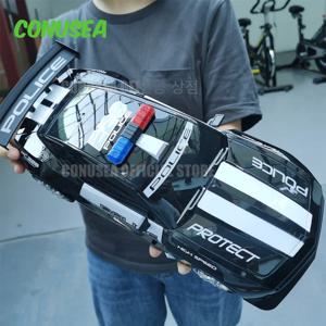 1/12 큰 2.4GHz 슈퍼 빠른 경찰 RC 자동차 원격 제어 자동차 장난감 조명 내구성 체이스 드리프트 차량 장난감 소년 아이 어린이