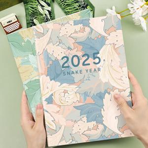 2025 캘린더 플래너 노트 365 일 효율성 메모장 주간 목표 습관 추적기 카와이 의제 일기 일정 주최자