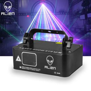 외계인 500mw RGB 레이저 빔 라인 스캐너 프로젝터 DJ 디스코 무대 조명 효과 댄스 파티 웨딩 홀리데이 바 클럽 DMX 조명