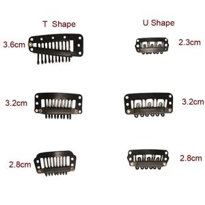 30pcs 2.3cm-3.6cm 머리 확장 클립 인간의 머리카락에 대 한 가발 클립 확장에 대 한 스냅 헤어 클립 폐쇄에 대 한 금속 빗