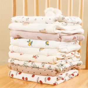 80X65cm 모슬린 사각형 아기 Swaddle 담요 신생아 기저귀 침구 면화 유모차 담요 아기 액세서리 유아 낮잠 커버