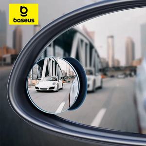 Baseus 2 Pcs 자동차 360 학위 HD 블라인드 스폿 볼록 거울 자동 후면보기 광각 차량 주차 무테 미러