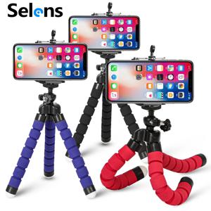 Selens 삼각대 유연한 스폰지 문어 조정 가능한 미니 카메라 삼각대 전화 홀더 클립 스탠드 아이폰 Xiaomi 화웨이 Ipad