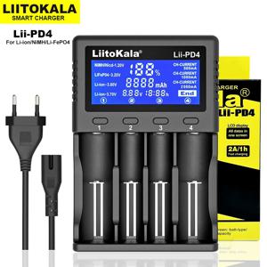 LiitoKala Lii-PD2 LII-PD4 배터리 충전기, 18650 26650 21700 18350 AA AAA 3.7V/3.2V/1.2V 리튬 NiMH 배터리용