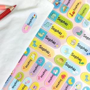 30,60,120Pcs 헝겊 다림질 붙여 넣기 태그 사용자 정의 맞춤 이름 스티커 방수 카와이 스티커 어린이를위한 빨 라벨