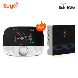 Tuya 스마트 홈 와이파이 온도조절기 무선 가스 보일러 온수 디지털 배터리 온도 리모컨, 알렉사 구글