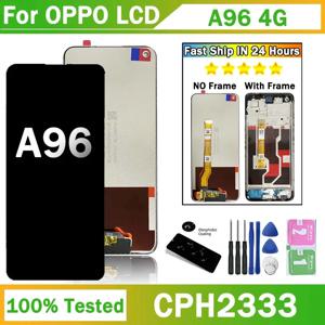 OPPO A96 CPH2333 용 6.59 ''디스플레이 Oppo A96 LCD 프레임 용 LCD 디스플레이 터치 스크린 디지타이저 교체