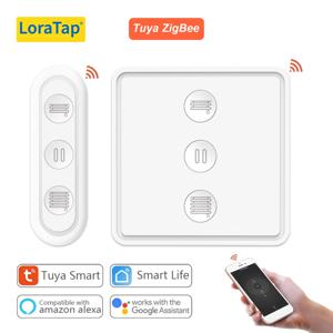 LoraTap Tuya 스마트 라이프 ZigBee 3.0 롤러 셔터 블라인드 장면 스위치 리모컨 Google Alexa Echo 홈 어시스턴트