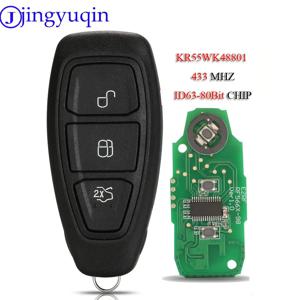 Jingyuqin 433/434Mhz 4D63 80Bit 칩 KR55WK48801 포드 포커스 C-Max Mondeo Kuga Fiesta B-Max 스마트 원격 키 열쇠가없는