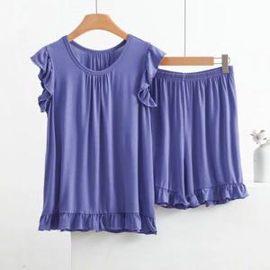 XL-8XL 플러스 사이즈 여성용 모달 잠옷 새로운 민소매 탑 반바지 정장 여름 잠옷 잠옷 Femme Nightwear Pijamas Set