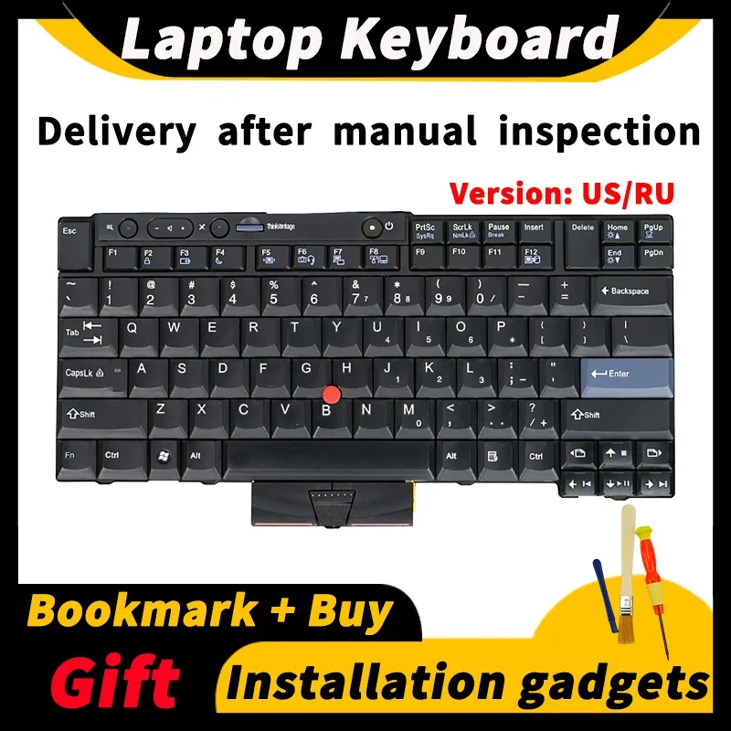 Lenovo ThinkPad T410 T420 X220 X220I X220T T510 T520 W510 W520 45N2211 45N2141 미국/러시아어 레이아웃 용 노트북 교체 키보드