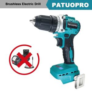 10mm 브러시리스 전기 드릴 무선 휴대용 드릴 스크루드라이버 2 속도 23 토크 설정 Makita 18V 배터리에 적합(배터리 없음)
