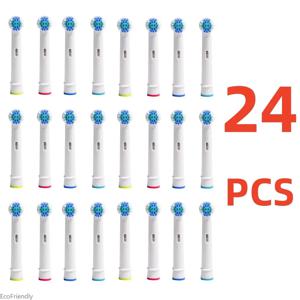 교체용 브러시 헤드 24개 Oral-B 칫솔 헤드와 호환 가능 Advance Power/Pro Health 전동 칫솔 헤드