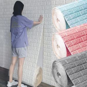 70cm * 1m 3D 벽돌 패턴 벽 스티커 자체 접착 패널 방수 거실 벽지 홈 인테리어