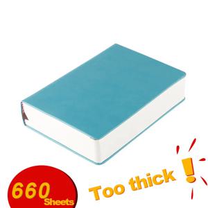 슈퍼 두꺼운 노트 의제 플래너 660 페이지 빈 내부 PU 가죽 소프트 커버 스케치북 저널 일기 노트 편지지