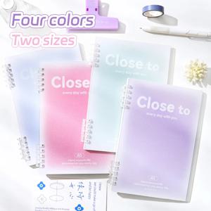 B5/A5 루스 리프 노트 60 매 바인더 줄 지어 책 카와이 노트 세트 한국어 문구 학교 사무용품 학생 쓰기