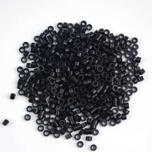 500개 헤어 익스텐션 링 5.0X3.0X3.0mm 헤어 익스텐션용 마이크로 실리콘 라이닝 링크 헤어 비즈