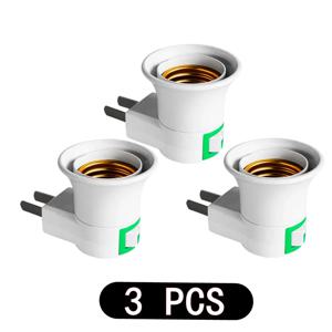 1-3PCS E27 LED 조명 소켓 흰색 램프 홀더 EU 플러그/US 플러그 홀더 어댑터 변환기 ON/OFF 전구 램프