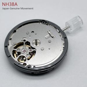 일본 정품 NH38A 기계식 무브먼트 모드 자동 시계 메커니즘 24 보석 고정밀 NH38 탑 수리 부품