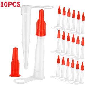 10PCS 코킹 건 노즐 예비 실리콘 매 스틱 카트리지 예비 노즐 나사 커버 캡 가정용 실란트 도구