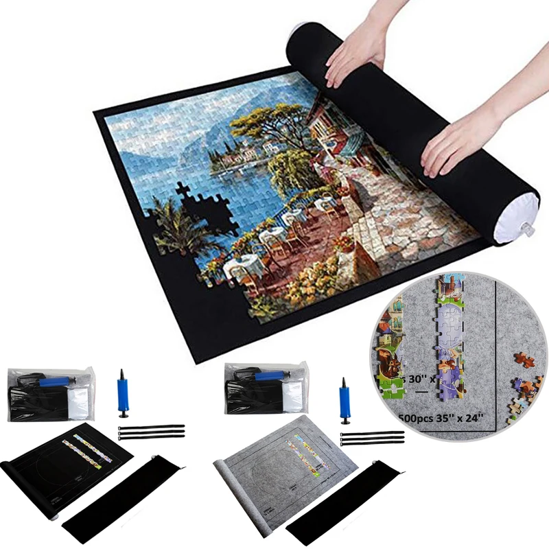 퍼즐 패드 퍼즐 롤 펠트 매트 Playmat 퍼즐 담요 최대 1500 Pcs 퍼즐 액세서리 새로운 휴대용 매트 (매트 전용)