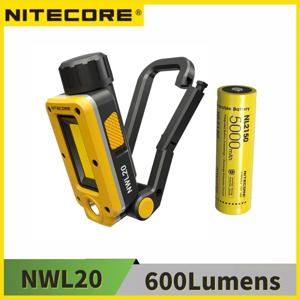 NITECORE NWL20 다기능 삼중 출력 투광 조명 Spotligh 600루멘 충전식 21700 5000mAh 배터리 포함